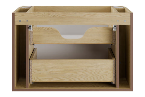 Waschbeckenunterschrank Ovara Cremona Eiche 80 × 52 × 45,8 cm mit 2 Schubladen – Ansicht 4