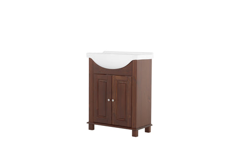 Waschbeckenunterschrank Retrano Braun 65 × 81 × 32 cm mit 2 Türen – Ansicht 2