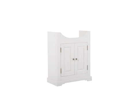 Waschbeckenunterschrank Romanza Weiß 65 × 81 × 35 cm mit 2 Türen – Ansicht 2