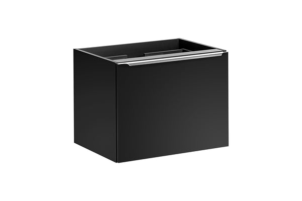 Waschbeckenunterschrank Santora Schwarz matt 60 × 46 × 45,6 cm mit 2 Schubladen