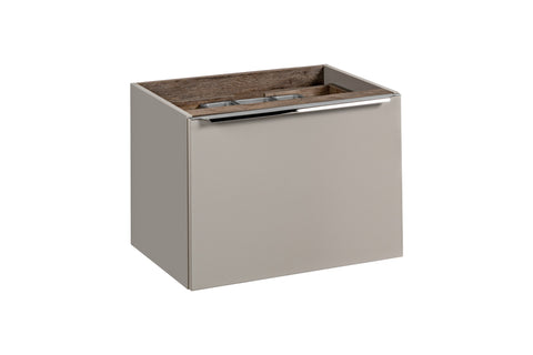 Waschbeckenunterschrank Santora Silikongrau 60 × 46 × 45,6 cm mit 2 Schubladen