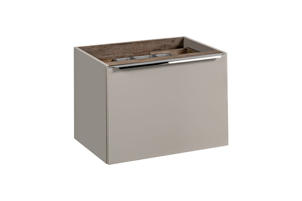 Waschbeckenunterschrank Santora Silikongrau 60 × 46 × 45,6 cm mit 2 Schubladen