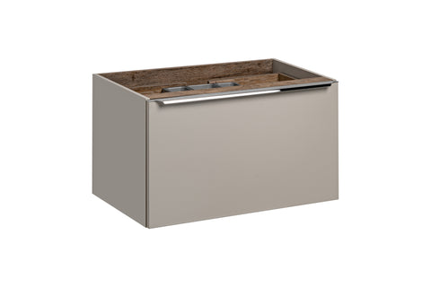 Waschbeckenunterschrank Santora Silikongrau 80 × 46 × 45,6 cm mit 2 Schubladen