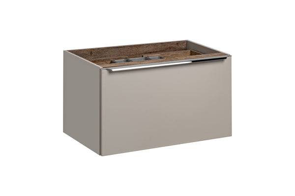 Waschbeckenunterschrank Santora Silikongrau 80 × 46 × 45,6 cm mit 2 Schubladen
