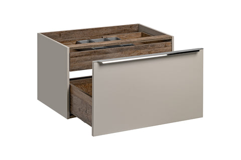 Waschbeckenunterschrank Santora Silikongrau 80 × 46 × 45,6 cm mit 2 Schubladen – Ansicht 3