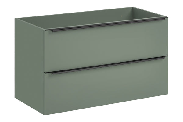 Waschbeckenunterschrank Sombrela Schilfgrün 100 × 57 × 46 cm mit 2 Schubladen