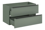 Waschbeckenunterschrank Sombrela Schilfgrün 100 × 57 × 46 cm mit 2 Schubladen – Ansicht 4