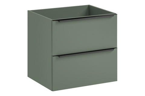 Waschbeckenunterschrank Sombrela Schilfgrün 60 × 57 × 46 cm mit 2 Schubladen