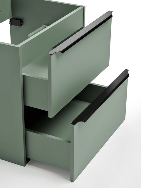 Waschbeckenunterschrank Sombrela Schilfgrün 70 × 57 × 46 cm mit 2 Schubladen – Ansicht 5
