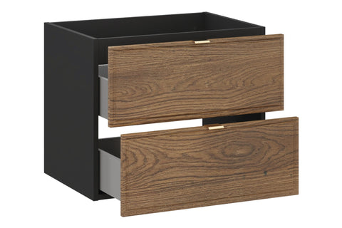 Waschbeckenunterschrank Talvera Casella Eiche 60 × 50 × 45,6 cm mit 2 Schubladen – Ansicht 3