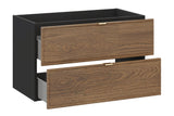 Waschbeckenunterschrank Talvera Casella Eiche 80 × 50 × 45,6 cm mit 2 Schubladen – Ansicht 3
