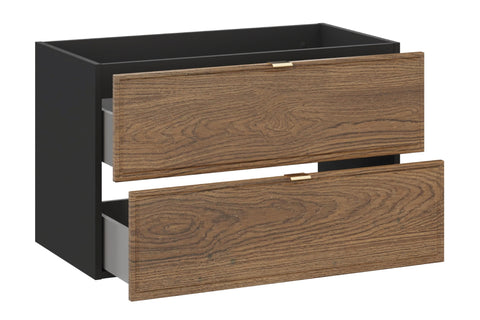 Waschbeckenunterschrank Talvera Casella Eiche 80 × 50 × 45,6 cm mit 2 Schubladen – Ansicht 3