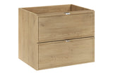Waschbeckenunterschrank Terrana Cremona Eiche 60 × 50 × 46 cm mit 2 Schubladen