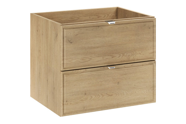 Waschbeckenunterschrank Terrana Cremona Eiche 60 × 50 × 46 cm mit 2 Schubladen