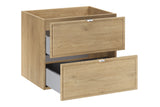 Waschbeckenunterschrank Terrana Cremona Eiche 60 × 50 × 46 cm mit 2 Schubladen – Ansicht 3