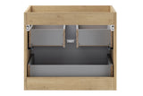 Waschbeckenunterschrank Terrana Cremona Eiche 60 × 50 × 46 cm mit 2 Schubladen – Ansicht 4