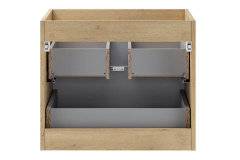 Waschbeckenunterschrank Terrana Cremona Eiche 60 × 50 × 46 cm mit 2 Schubladen – Ansicht 4