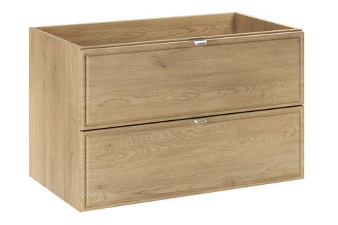 Waschbeckenunterschrank Terrana Cremona Eiche 80 × 50 × 46 cm mit 2 Schubladen