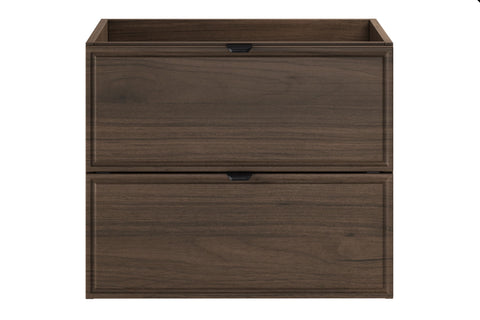 Waschbeckenunterschrank Terrana Walnuss Villa 60 × 50 × 46 cm mit 2 Schubladen – Ansicht 2