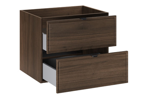 Waschbeckenunterschrank Terrana Walnuss Villa 60 × 50 × 46 cm mit 2 Schubladen – Ansicht 3