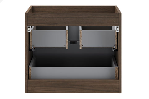 Waschbeckenunterschrank Terrana Walnuss Villa 60 × 50 × 46 cm mit 2 Schubladen – Ansicht 4
