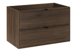 Waschbeckenunterschrank Terrana Walnuss Villa 80 × 50 × 46 cm mit 2 Schubladen