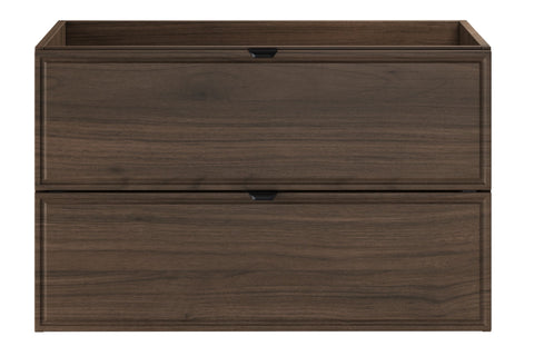 Waschbeckenunterschrank Terrana Walnuss Villa 80 × 50 × 46 cm mit 2 Schubladen – Ansicht 2