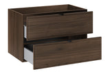 Waschbeckenunterschrank Terrana Walnuss Villa 80 × 50 × 46 cm mit 2 Schubladen – Ansicht 3