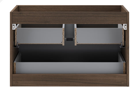 Waschbeckenunterschrank Terrana Walnuss Villa 80 × 50 × 46 cm mit 2 Schubladen – Ansicht 4