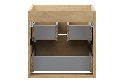 Waschbeckenunterschrank Violetta Cremona Eiche 50 × 50 × 46 cm mit 2 Schubladen – Ansicht 4