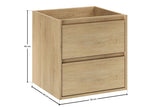 Waschbeckenunterschrank Violetta Cremona Eiche 50 × 50 × 46 cm mit 2 Schubladen – Ansicht 8