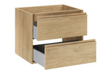 Waschbeckenunterschrank Violetta Cremona Eiche 60 × 50 × 46 cm mit 2 Schubladen – Ansicht 3
