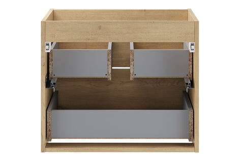 Waschbeckenunterschrank Violetta Cremona Eiche 60 × 50 × 46 cm mit 2 Schubladen – Ansicht 4