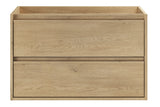 Waschbeckenunterschrank Violetta Cremona Eiche 80 × 50 × 46 cm mit 2 Schubladen – Ansicht 2