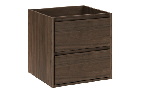Waschbeckenunterschrank Violetta Walnuss Villa 50 × 50 × 46 cm mit 2 Schubladen