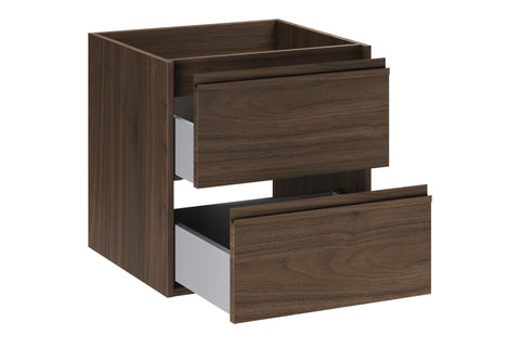 Waschbeckenunterschrank Violetta Walnuss Villa 50 × 50 × 46 cm mit 2 Schubladen – Ansicht 3