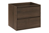 Waschbeckenunterschrank Violetta Walnuss Villa 60 × 50 × 46 cm mit 2 Schubladen
