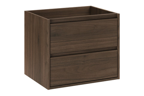 Waschbeckenunterschrank Violetta Walnuss Villa 60 × 50 × 46 cm mit 2 Schubladen