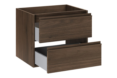 Waschbeckenunterschrank Violetta Walnuss Villa 60 × 50 × 46 cm mit 2 Schubladen – Ansicht 3