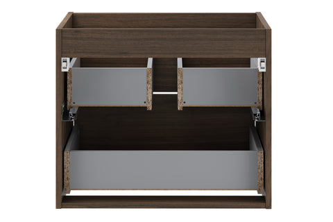 Waschbeckenunterschrank Violetta Walnuss Villa 60 × 50 × 46 cm mit 2 Schubladen – Ansicht 4