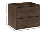Waschbeckenunterschrank Violetta Walnuss Villa 60 × 50 × 46 cm mit 2 Schubladen – Ansicht 7