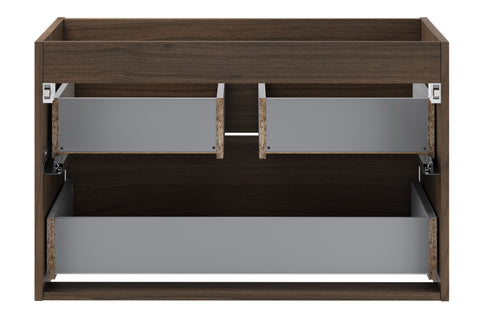 Waschbeckenunterschrank Violetta Walnuss Villa 80 × 50 × 46 cm mit 2 Schubladen – Ansicht 4