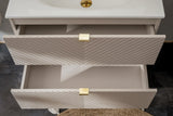 Waschbeckenunterschrank Vivessa Kaschmir matt 80 × 57 × 39,1 cm mit 2 Schubladen – Ansicht 4