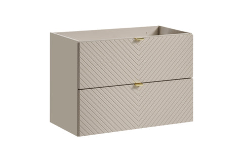 Waschbeckenunterschrank Vivessa Kaschmir matt 80 × 57 × 39,1 cm mit 2 Schubladen – Ansicht 8