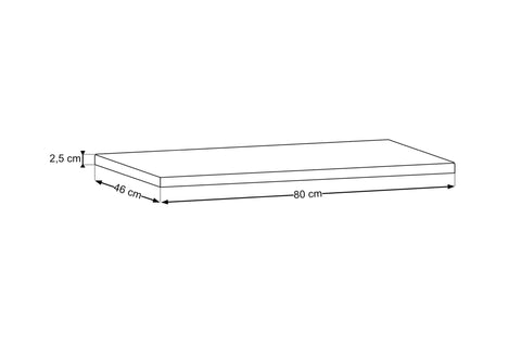 Waschtischplatte Dorella Ristretto Eiche 80 cm – Ansicht 6