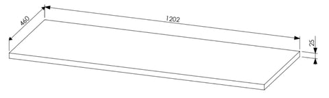 Waschtischplatte Leonis Sherman Eiche 120 cm