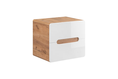 Waschtischunterschrank für Aufsatzwaschbecken Amaris Weiß Hochglanz 60 × 53 × 46 cm mit 2 Schubladen – Ansicht 7