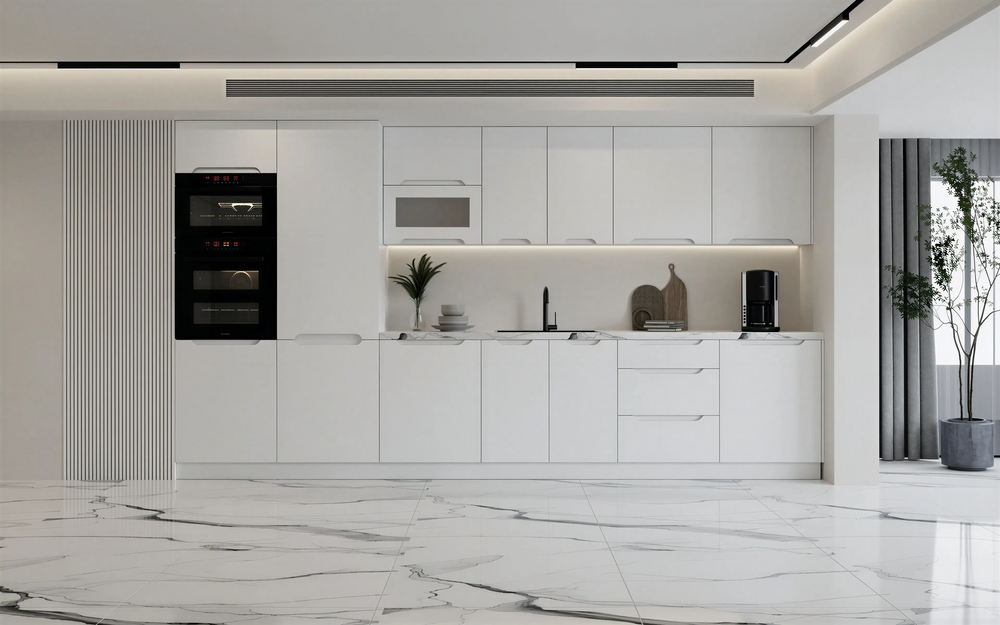 Küchenzeile KS26-G380 – Zivora Weiß – Perfekte Kombination aus Funktion und Design