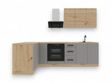 Winkelküche K99-G270 – Nexa Beige Woodline – Design trifft Funktionalität – Ansicht 3