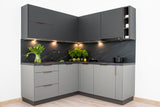 Winkelküche KS6-G370 – Morvex & Kendro 190 × 180 cm – Modern & funktional
